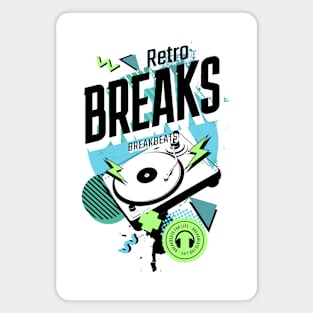 BREAKBEAT  - Retro Breaks Y2K (black/blue/green) Magnet